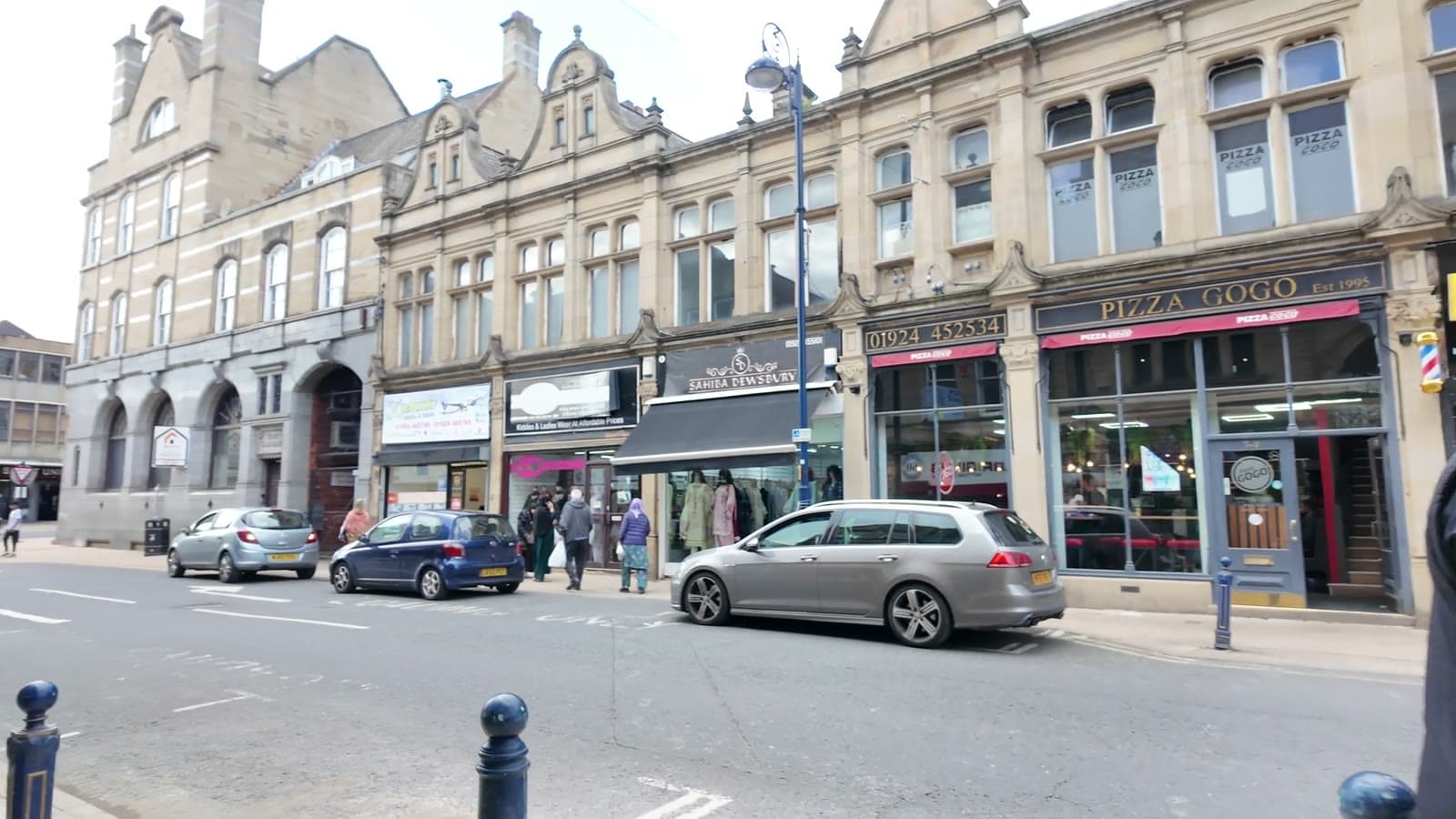 Womenswear boutique window on the Dewsbury street
