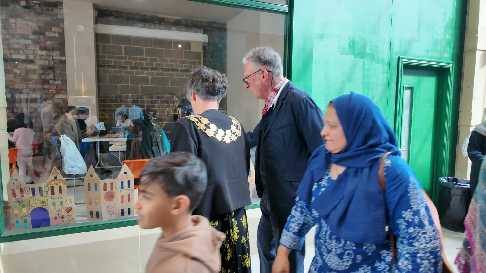 Visitors inside the restored Dewsbury arcade